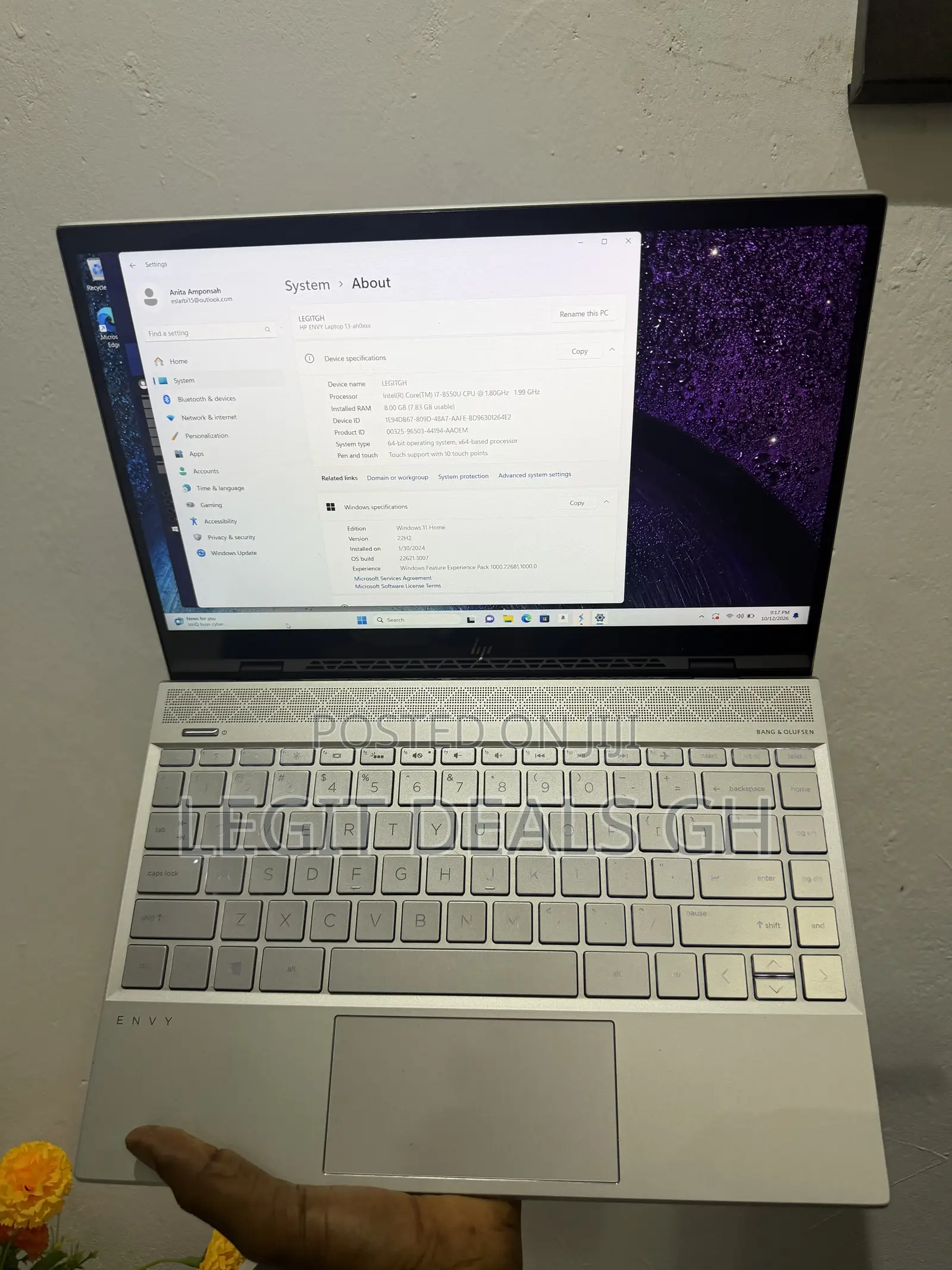 Laptop HP Envy 14t 8GB Intel Core i7 SSD 256GB