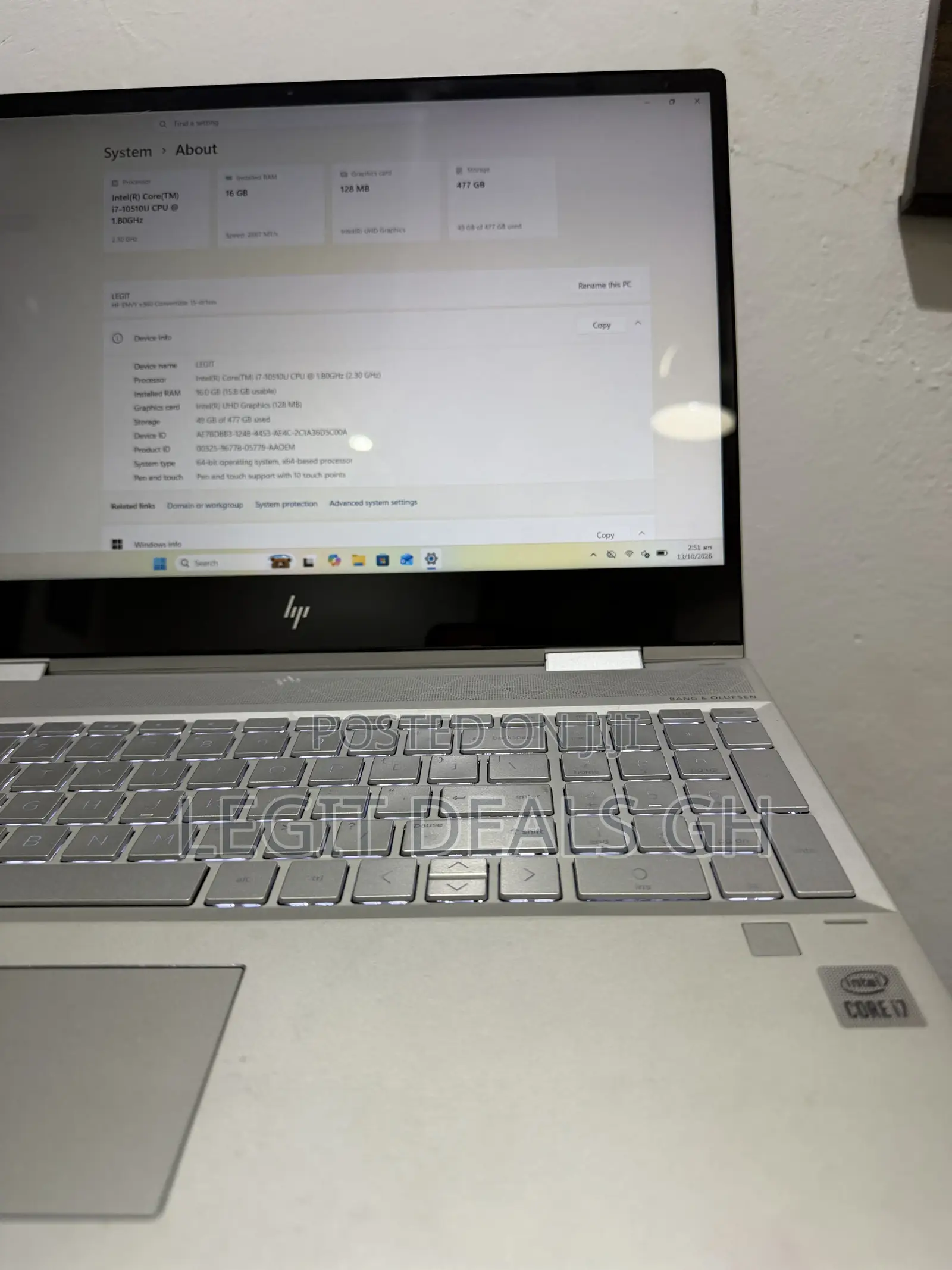 Laptop HP Envy x360 15t 16GB Intel Core i7 SSD 512GB