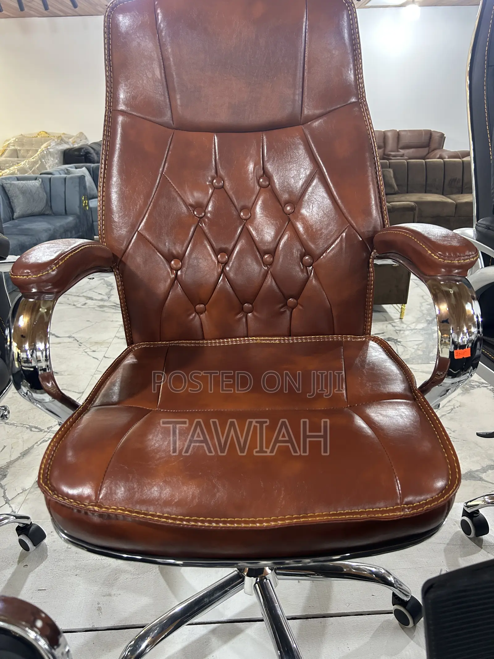 Brown and Black Executives Office Chairs