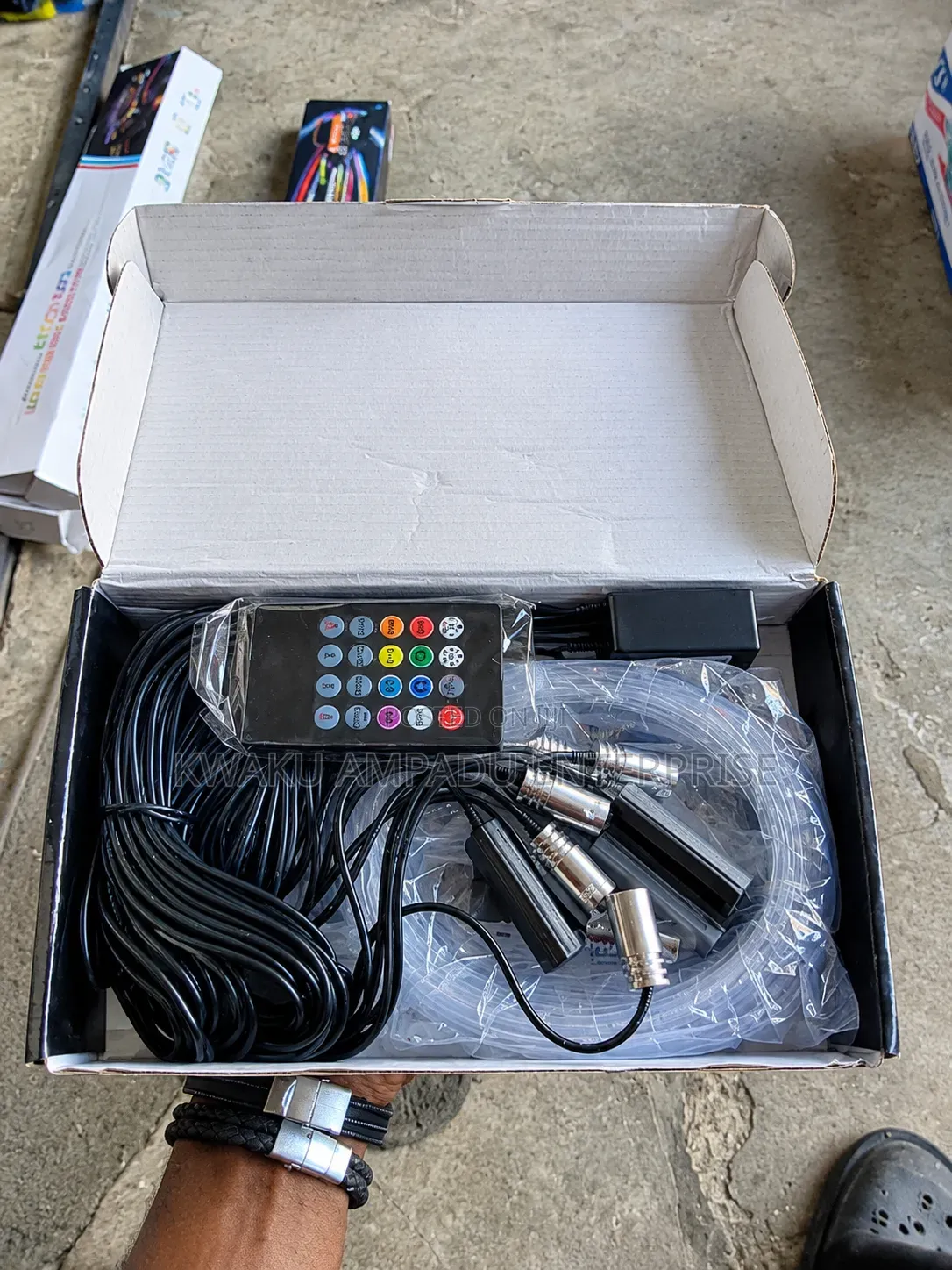 RGB Fiber Car Ambient Light Kit – Multicolor LED With Remote Control