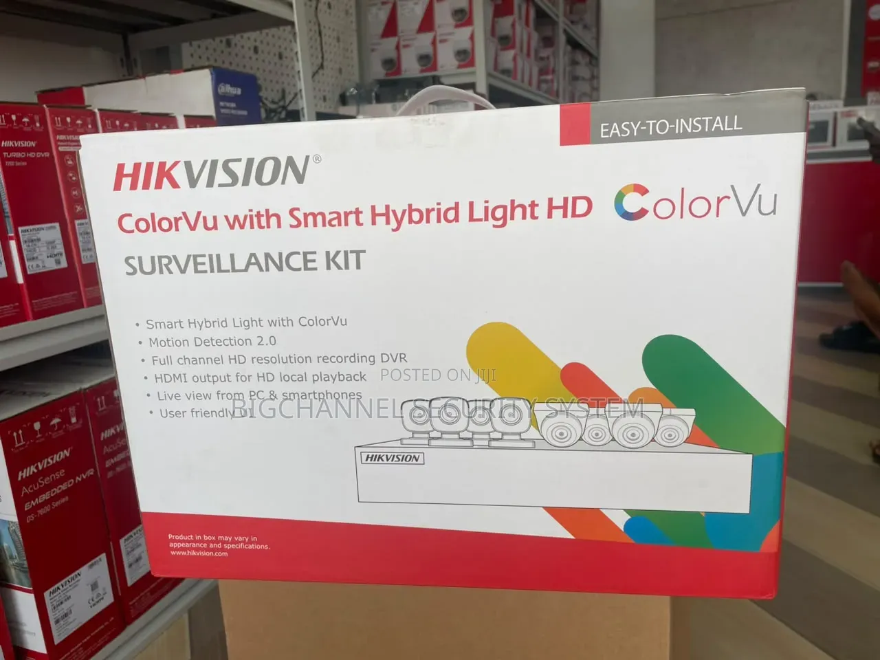 Hikvision Colorvu Surveillance Kit Ds-J142i/7208hghi-M1+4+4cam/Colorv