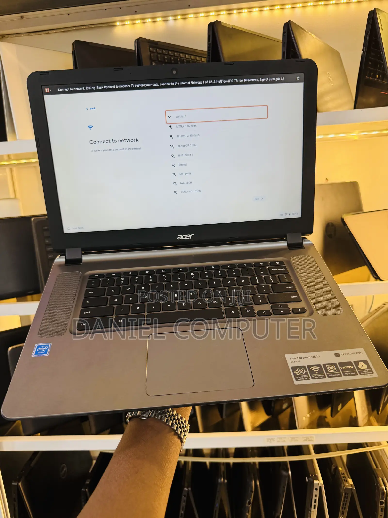 Laptop Acer Chromebook 15 4GB Intel Celeron SSD 640GB