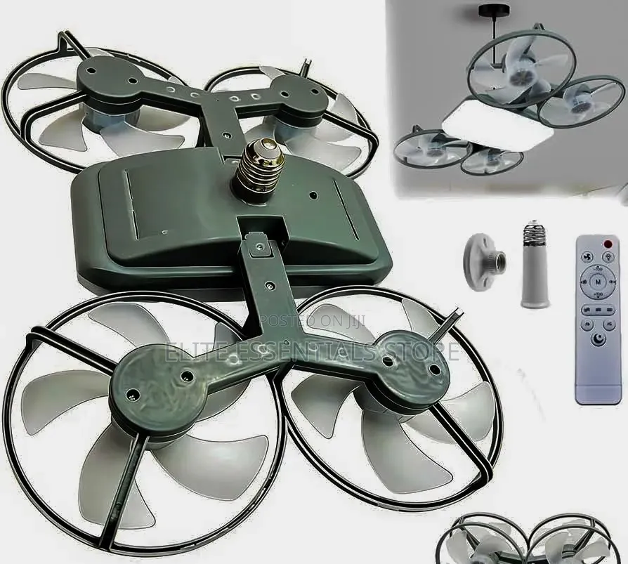 2 in 1 Drone Ceiling Cooling Fan LED Light With Remote Control