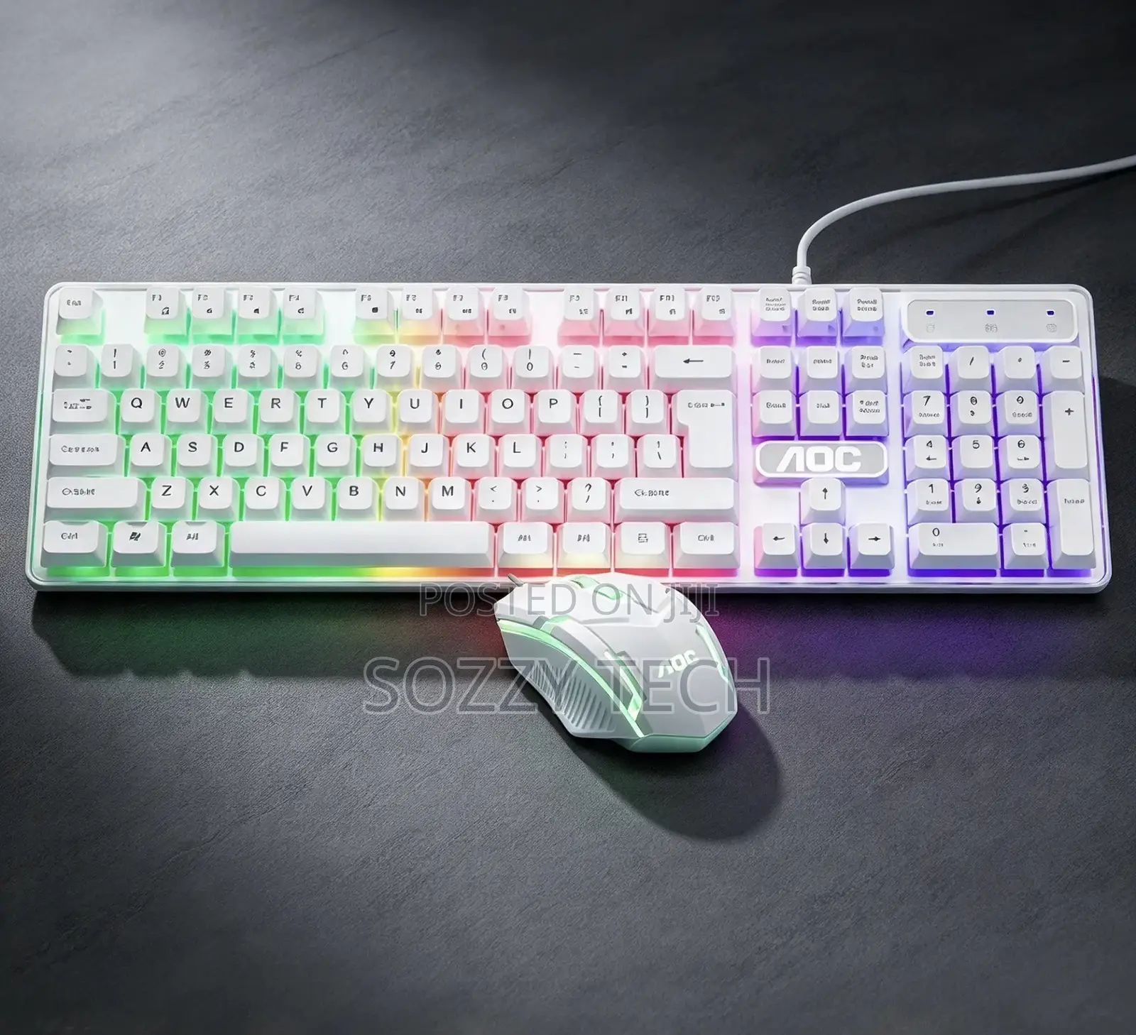 Gaming Keyboard and Mouse Combo, K1 RGB LED Backlit Keyboard