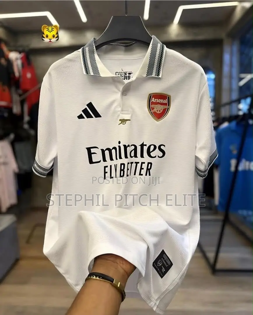 Arsenal White Polo Jersey