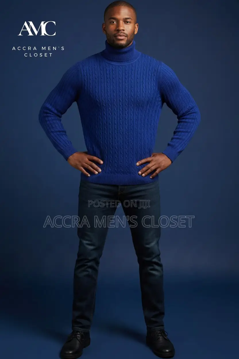 Men’s Knitted Turtleneck Sweaters – Long Sleeve Tops