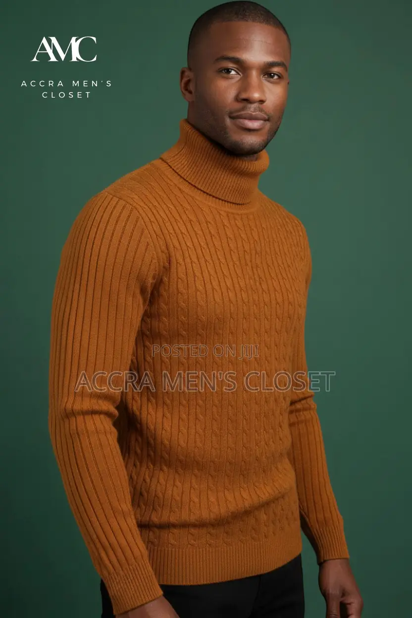 Men’s Knitted Turtleneck Sweaters – Long Sleeve Tops
