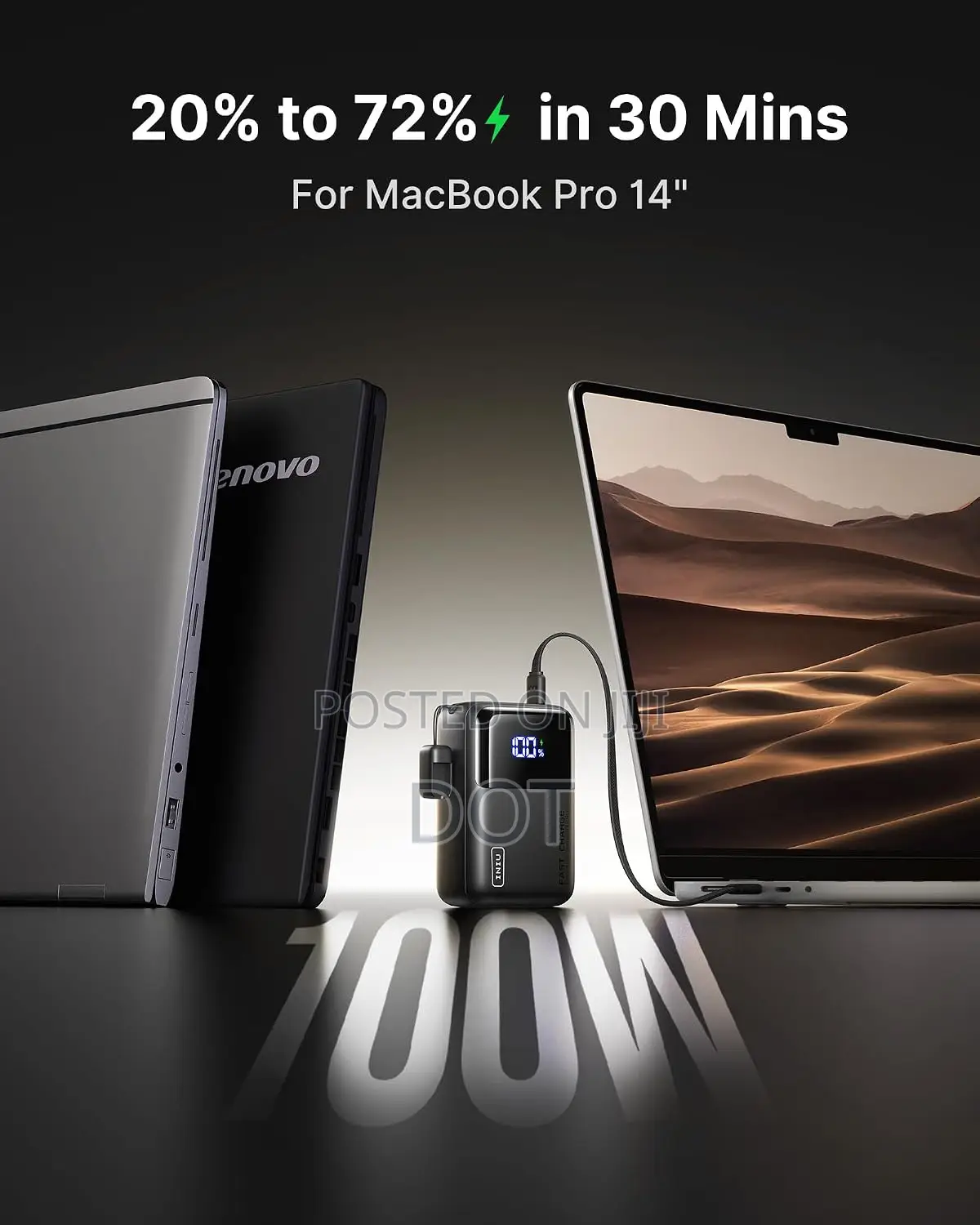 INIU Laptop Power Bank, 25000mAh 100W Fast Charging