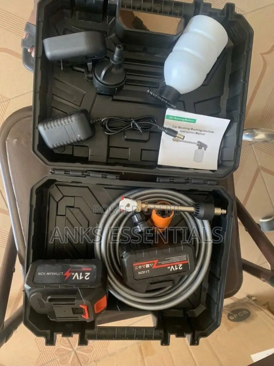 21V Cordless High Pressure Car Washer Kit – Double Battery