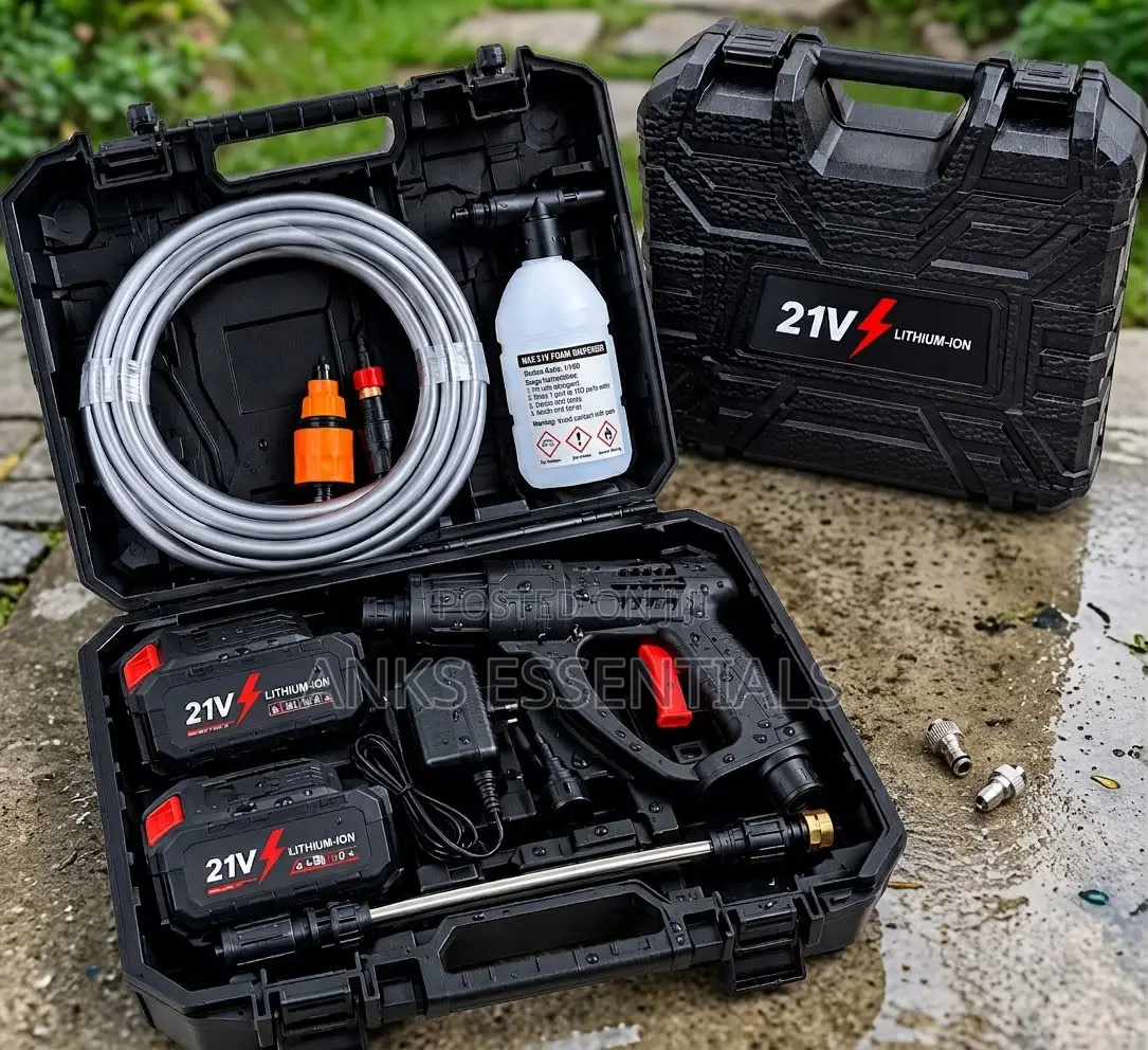 Portable 21V Lithium-Ion Pressure Washer Gun With Hardshell Case