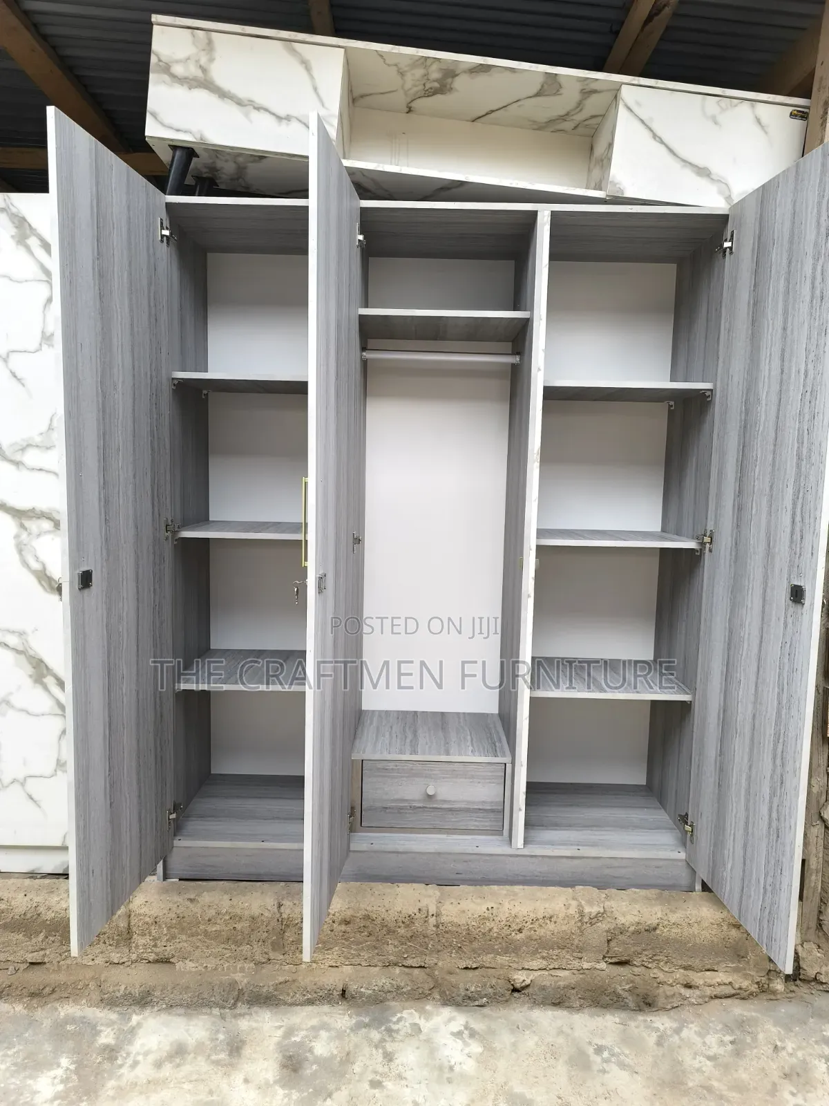3 Doors Wardrobe Foreign Laminated Wood