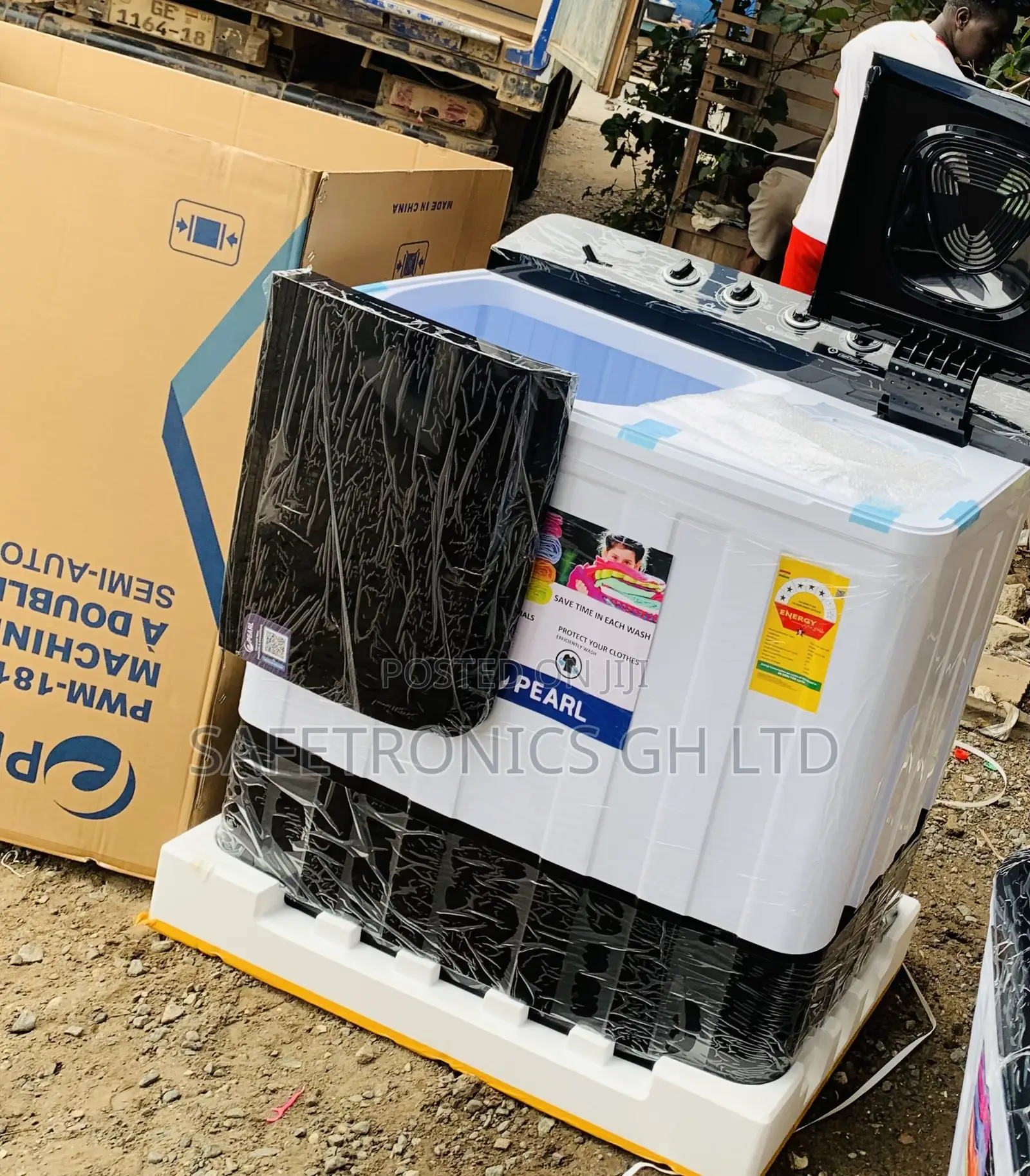 Exclusive Pearl 18kg WashingMachine White Black