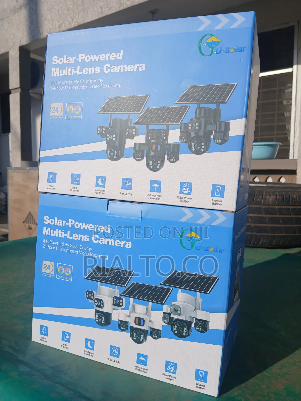 Yu-Solar Multi-Lens Solar-Powered CCTV Globe Certified + Installation