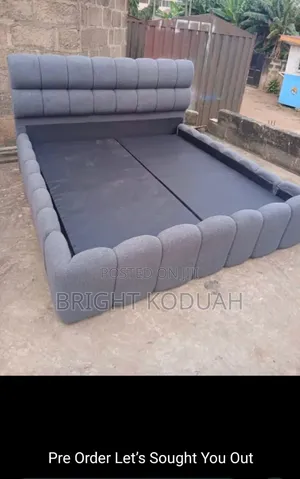Strong Large Gray King Size Bed Frame