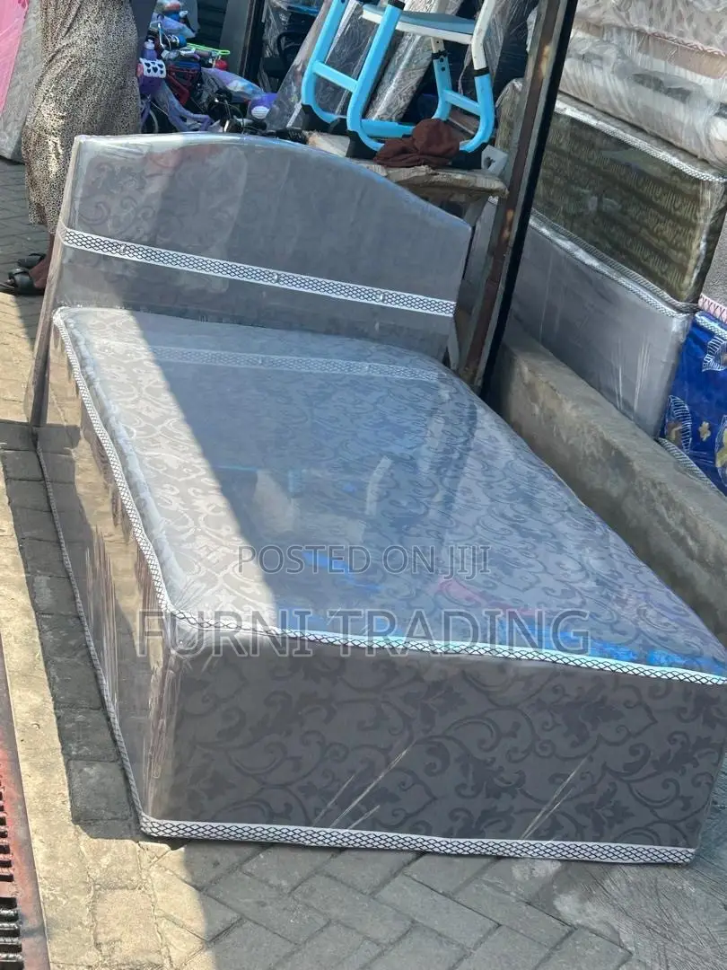 Upholstered Single Bed With Mattress