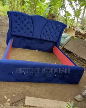 Deep Blue Style King Size Bed Frame