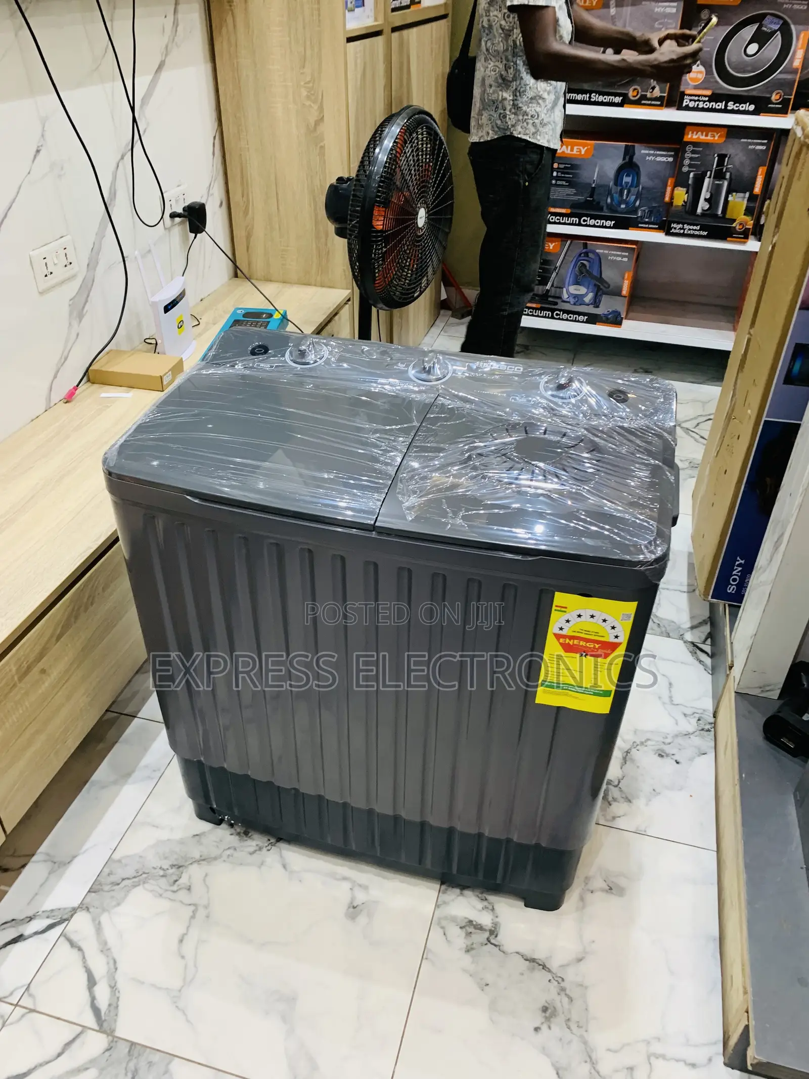 Authentic Black 11kg Topload Twintub Back.