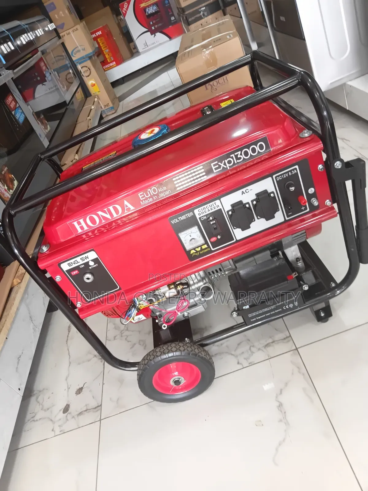 Light on Always - Honda Generator