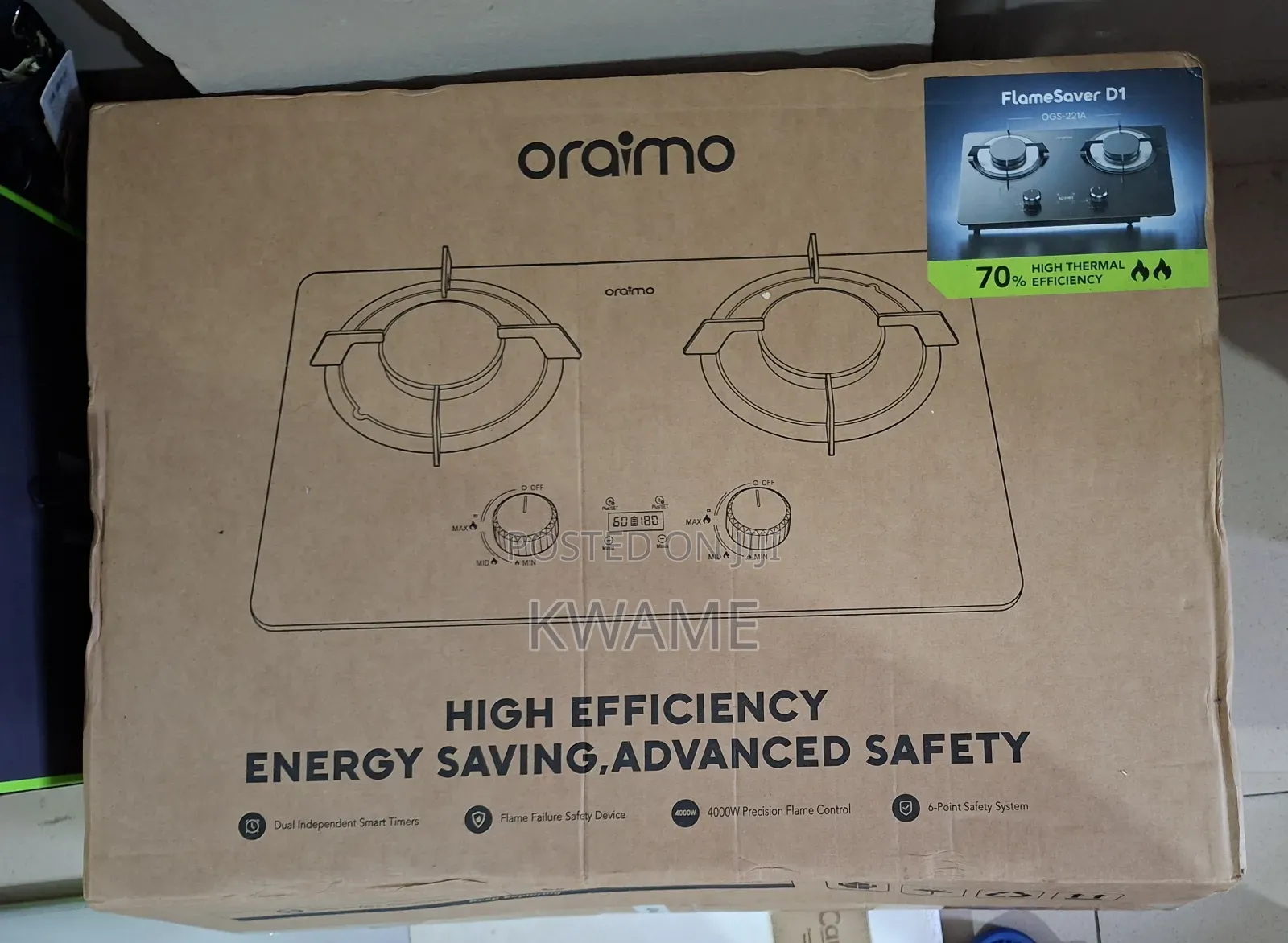 2-Burner Gas Stove With Timer