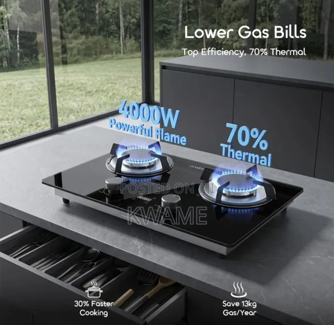 2-Burner Gas Stove With Timer