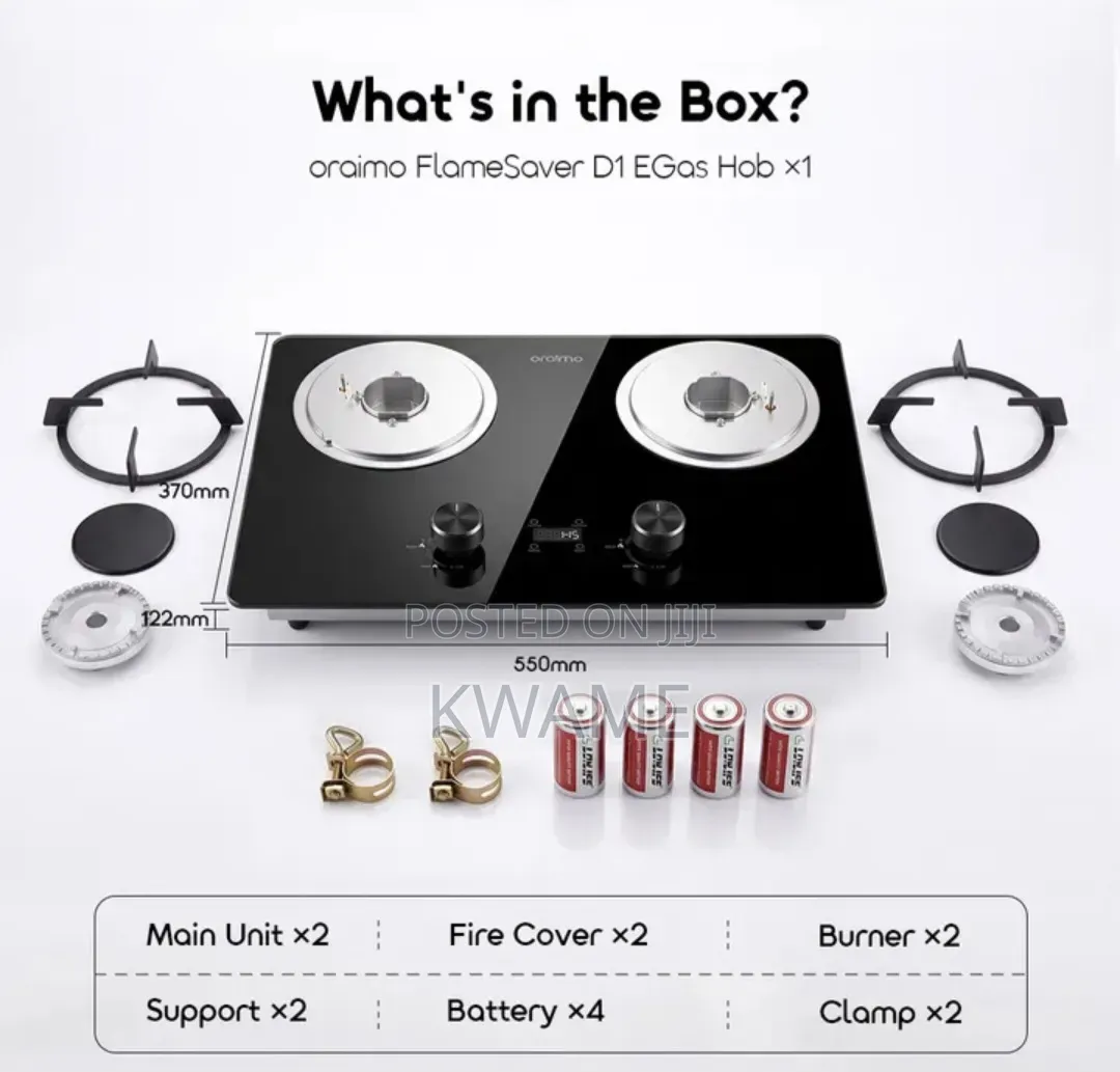 2-Burner Gas Stove With Timer