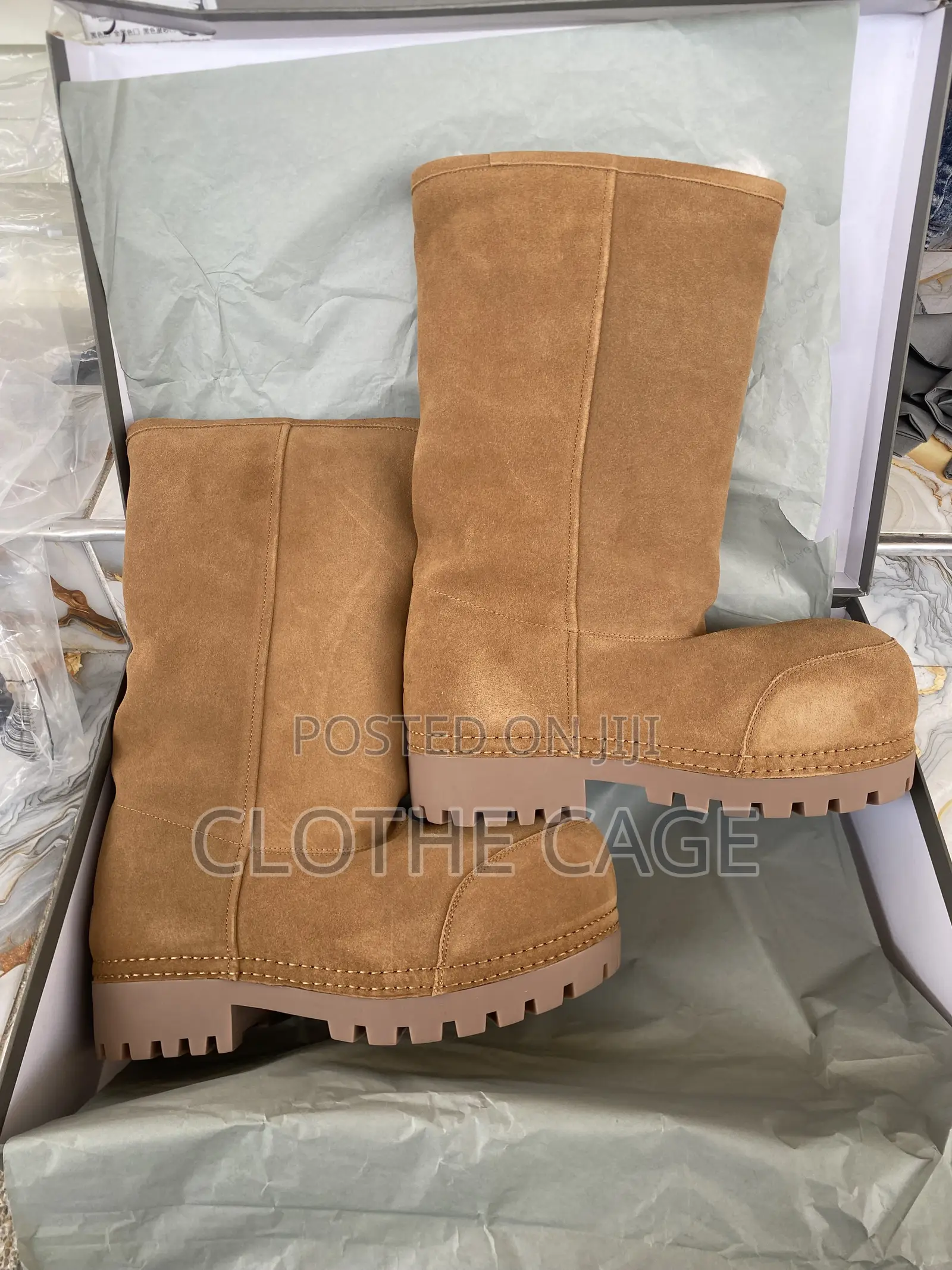 Balenciaga Alaska Fur High Boots