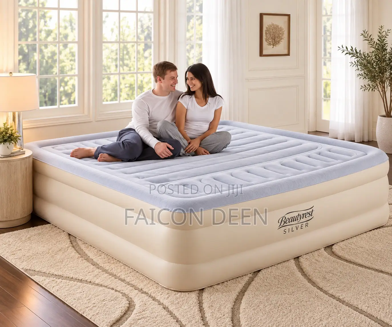 Premium Guest Sleeping Solution; Automatic Double Inflatable Mattress