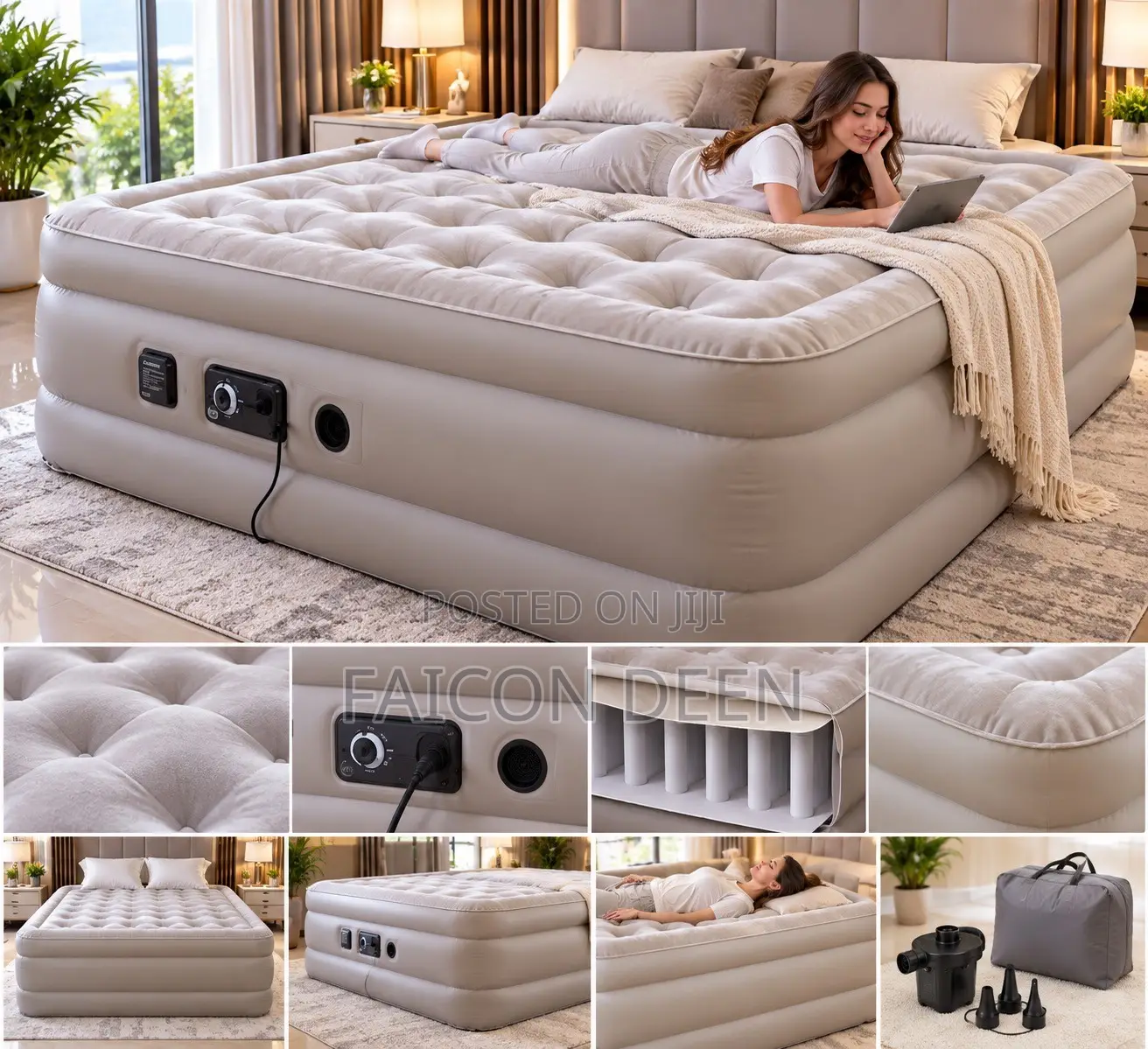Elegant Visitor Air Mattress;Automatic Inbuilt Pump Air Mattress