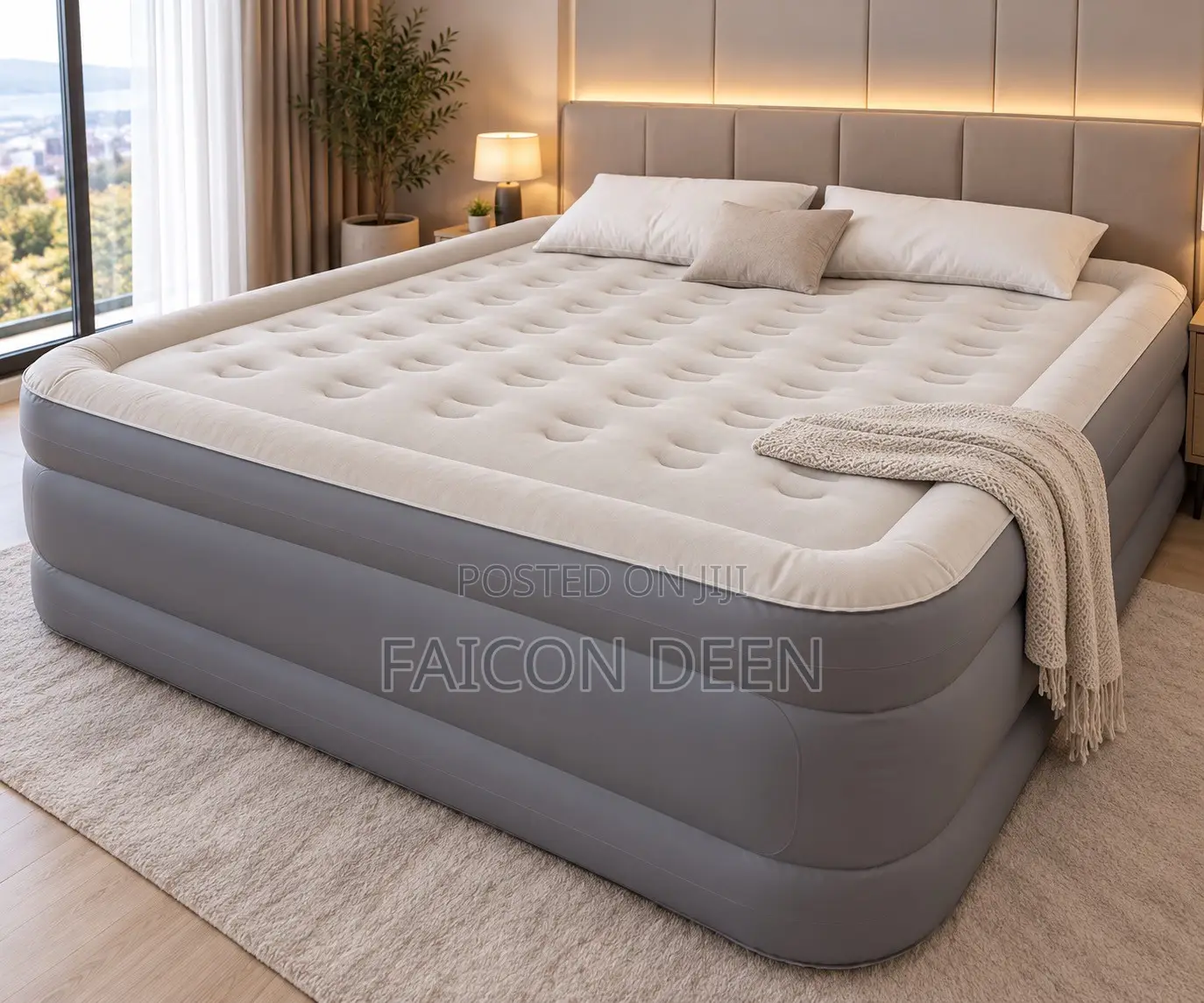 Relaxing Camping Bed;Inflatable Double Size Automatic Air Mattress