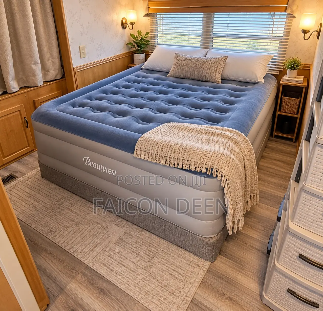 Instant Guestroom Set Up:Automatic Air Mattress With Inbuilt Pump
