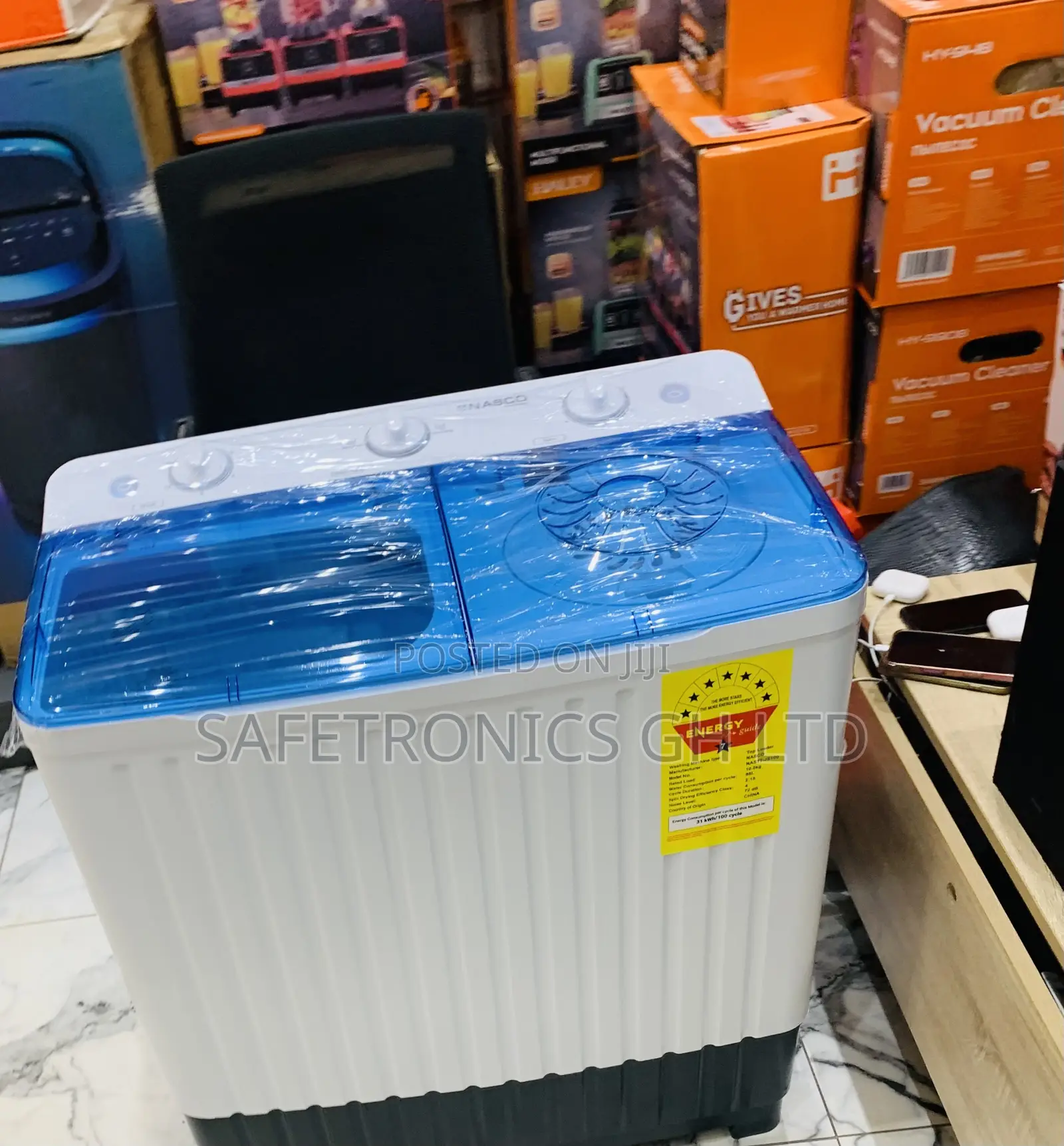 Energy Saving White 7kg Washing Machine Nasco