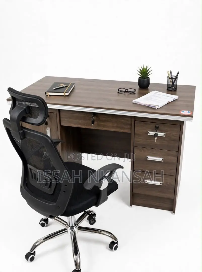 Wenge Desk + Mesh Office Chair