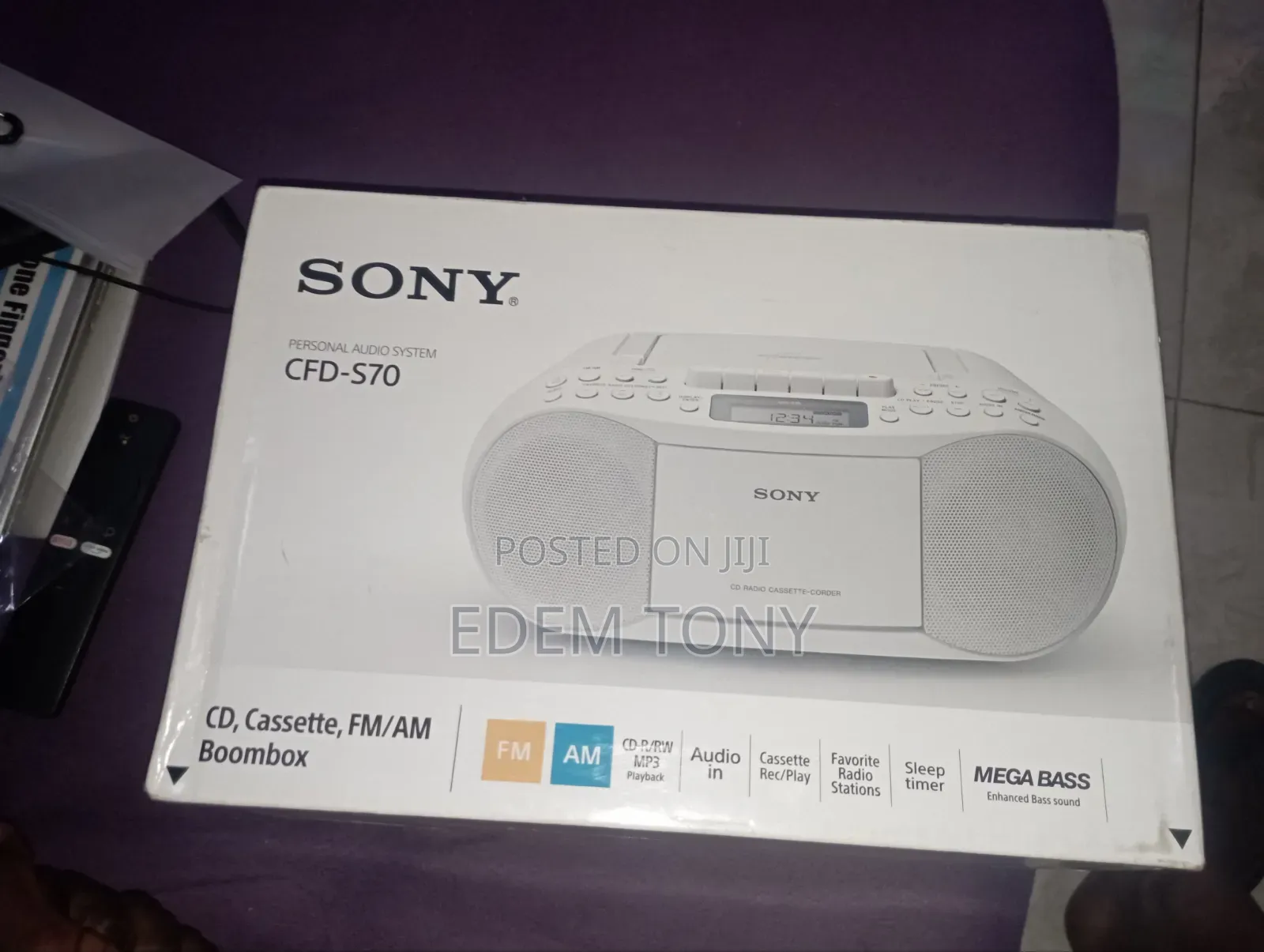 Sony CFDS70W Cassette/Cd Boombox