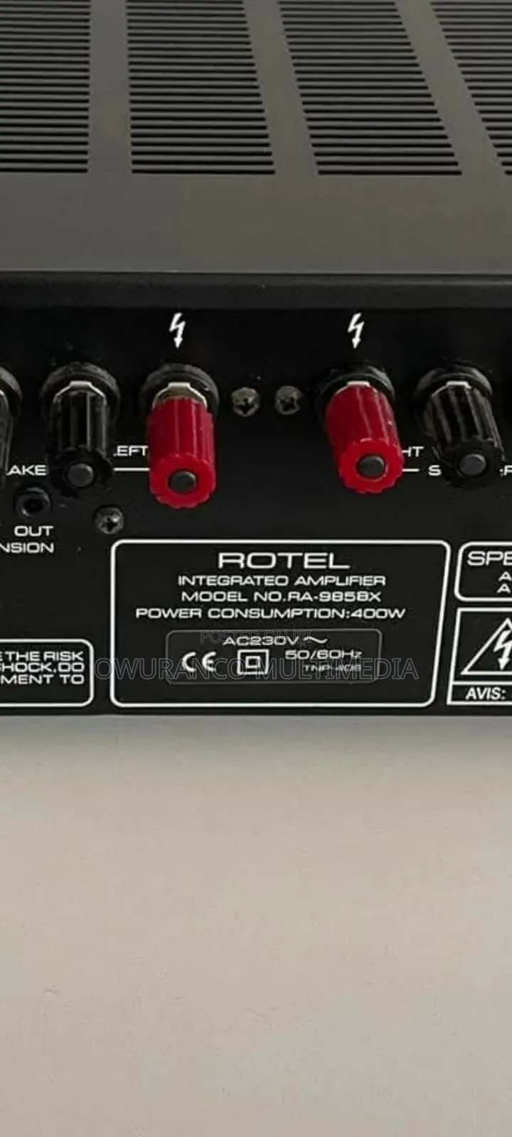 Rotel RA-985BX Stereo Amplifier 400W Audiophile HiFi Phono Pre-Out