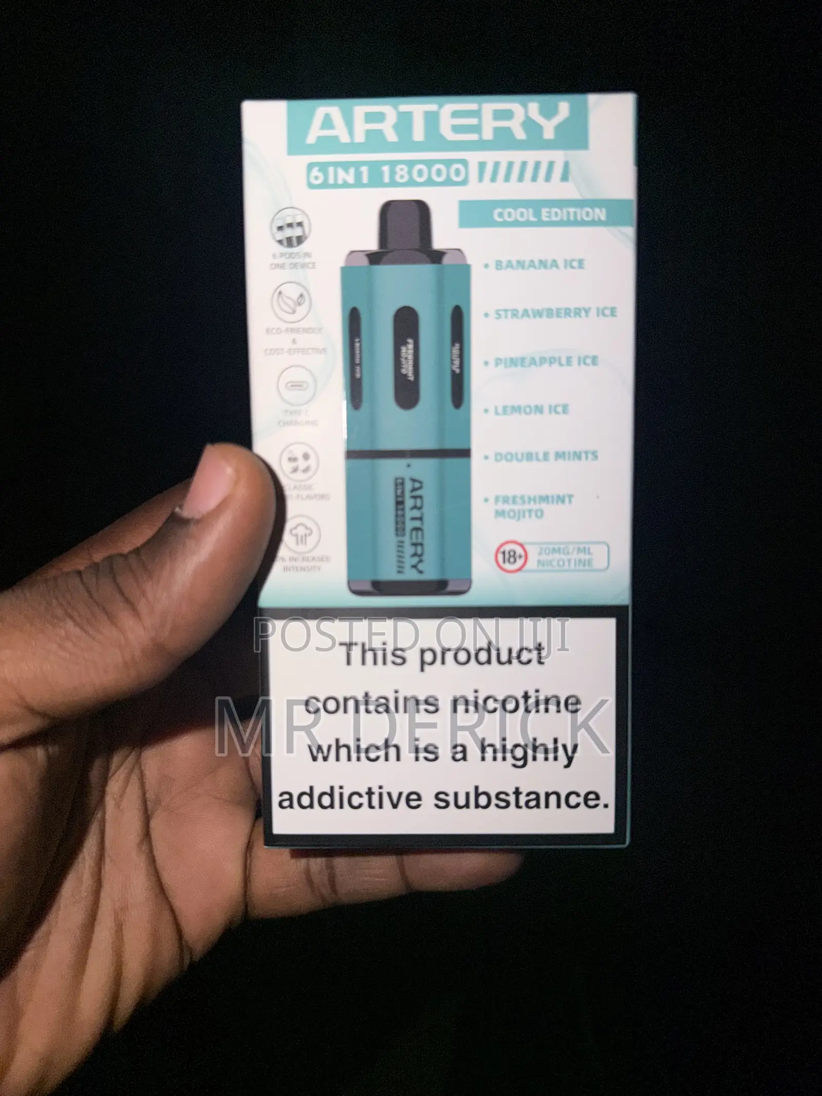 Artery 6 in 1 Vape 18000 Puff Cool Edition