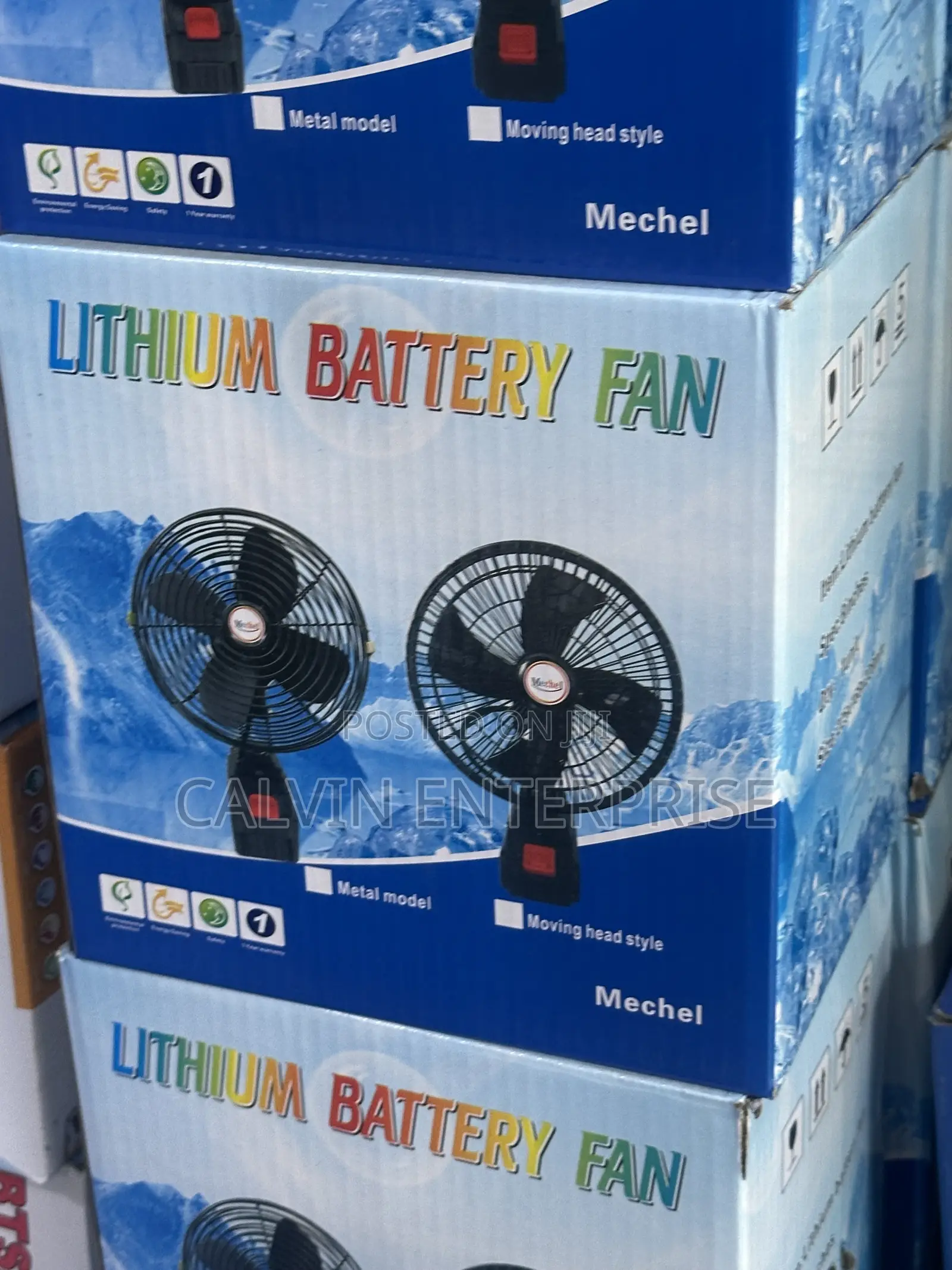 Lithium Battery Fan Movable Head Style