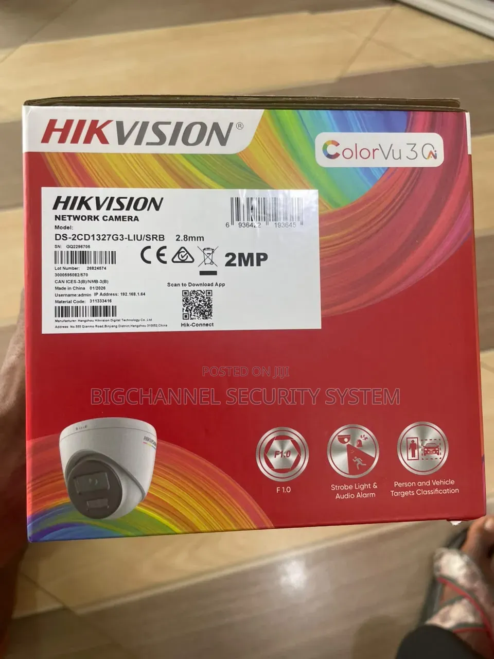 Hikvision 2mp Colorvu 3.0 With Motion Detection Ds-2cd1327g3-Liu/SRB