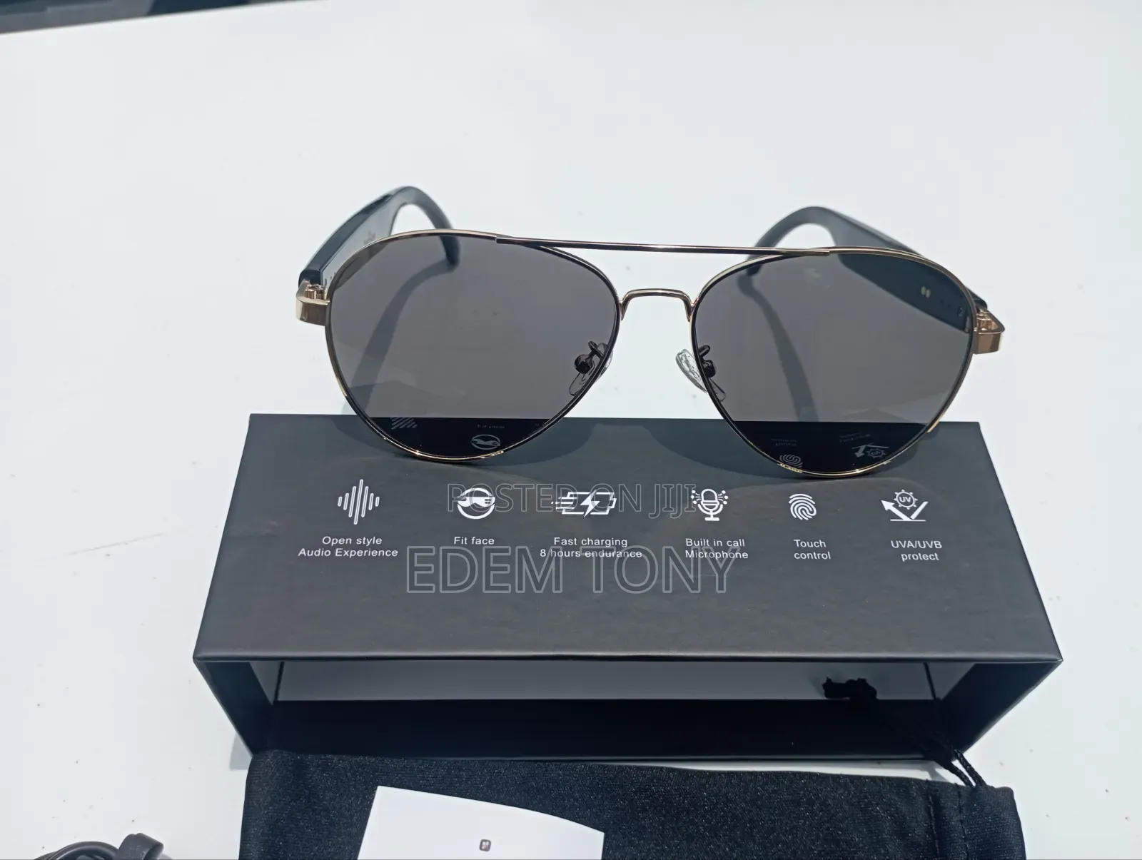 Aurasun AI Smart Audio Glasses Aviator-Style Set