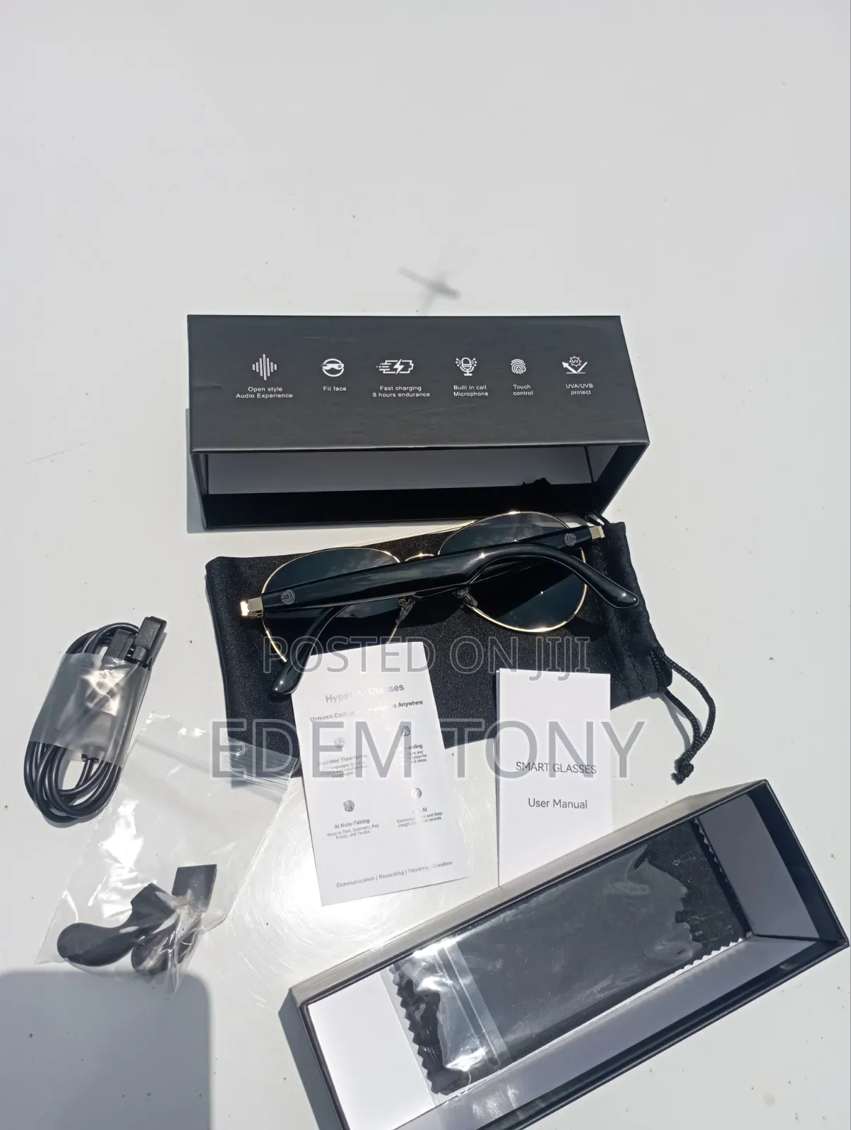 Aurasun AI Smart Audio Glasses Aviator-Style Set