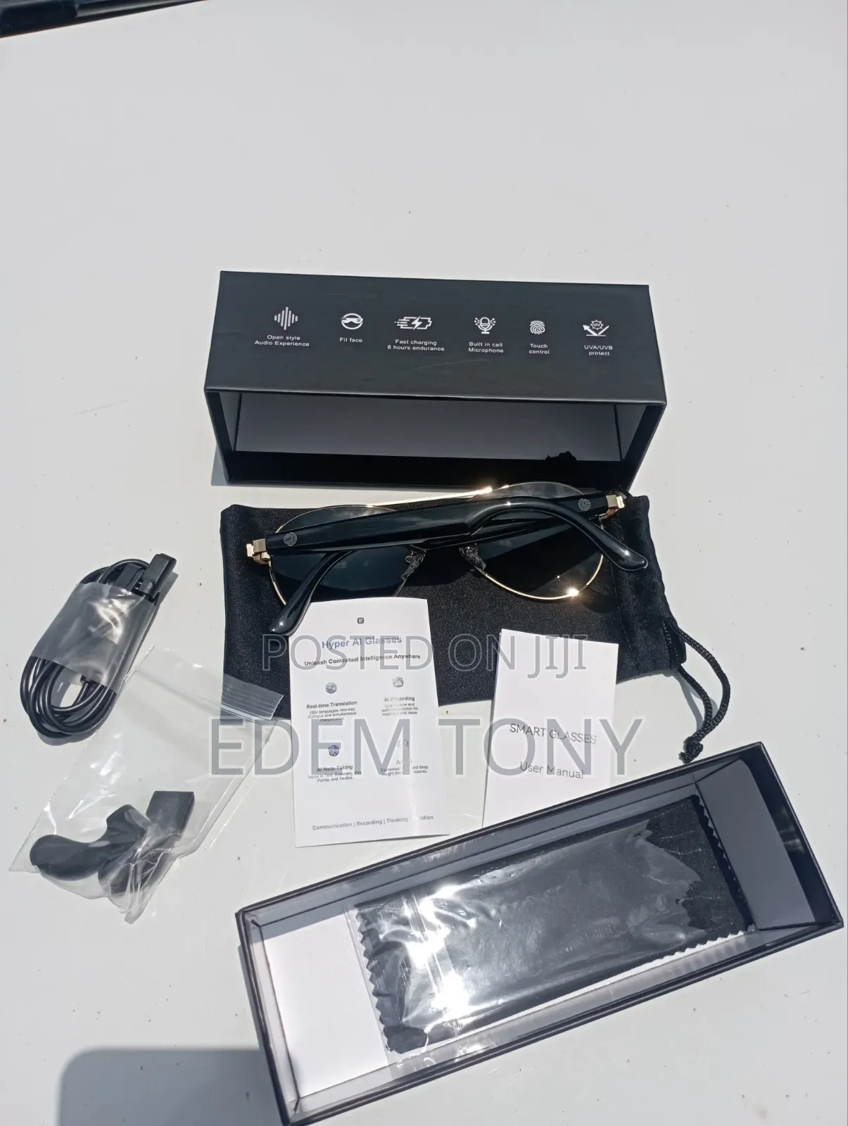 Aurasun AI Smart Audio Glasses Aviator-Style Set