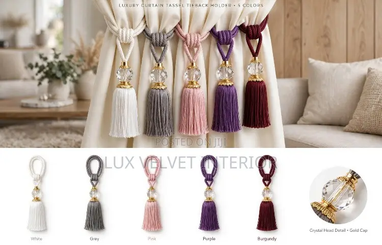 Luxury Curtain Tassel Tieback Holder - 2 Pieces