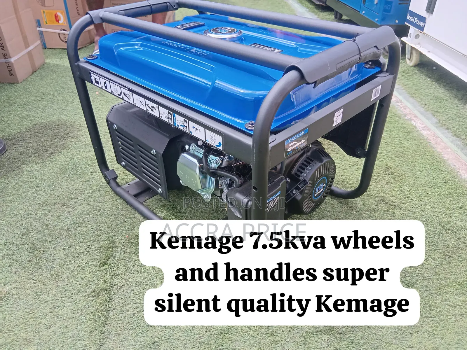 Kemage 7.5kVA Super Silent Generator With Wheels and Handles