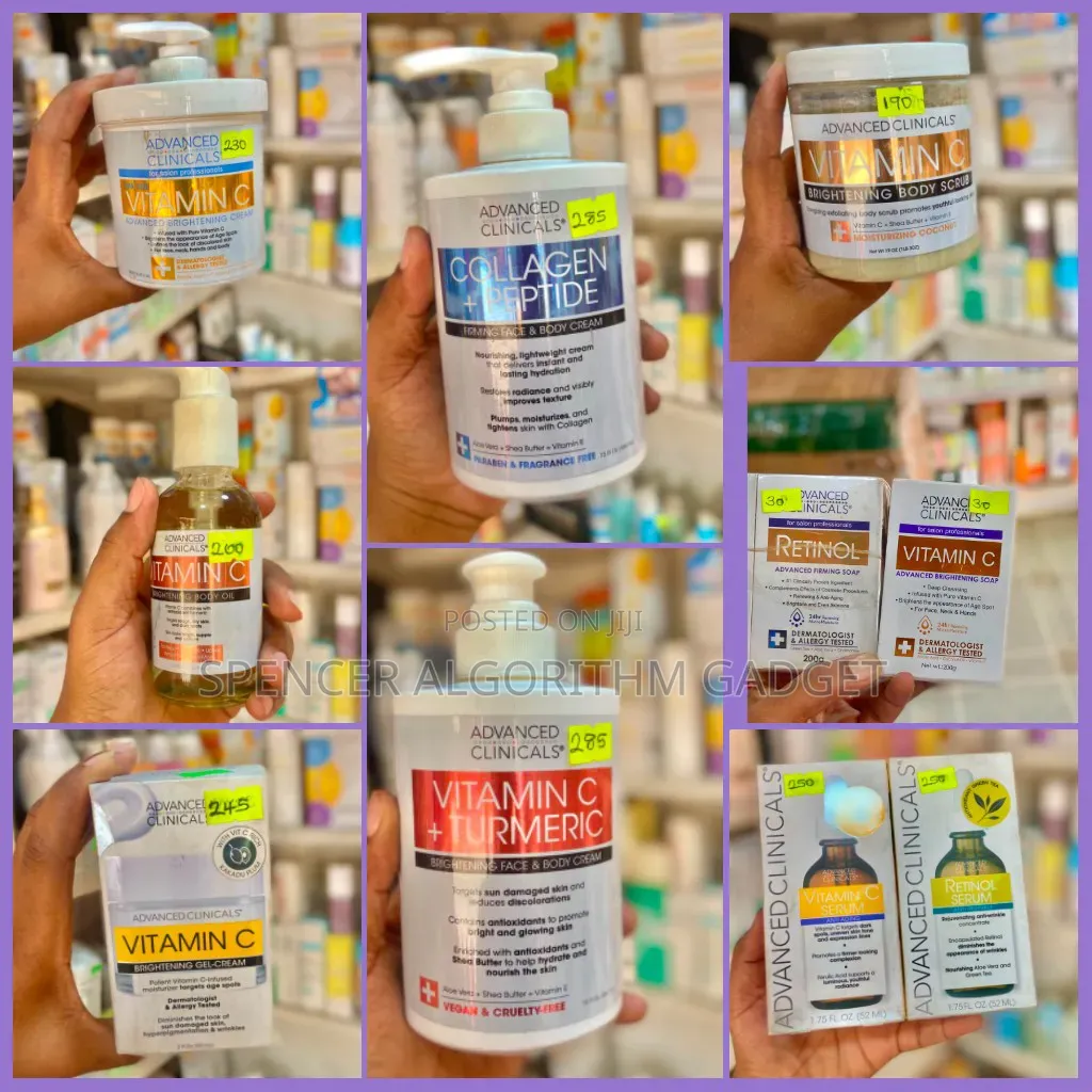 Advanced Clinicals VitC/Retinol/Collagen Peptide/Turmeric/CRM/Oil/Soap