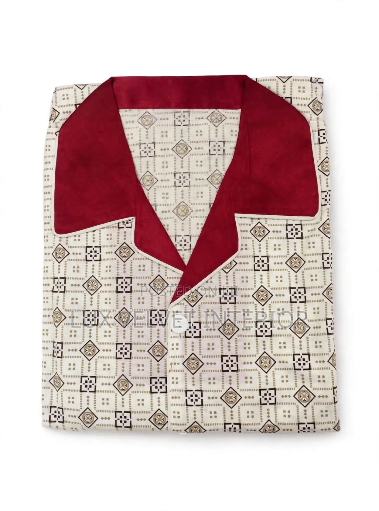 Quality Cotton Pyjamas - 2 PCS - Red & Grey Design