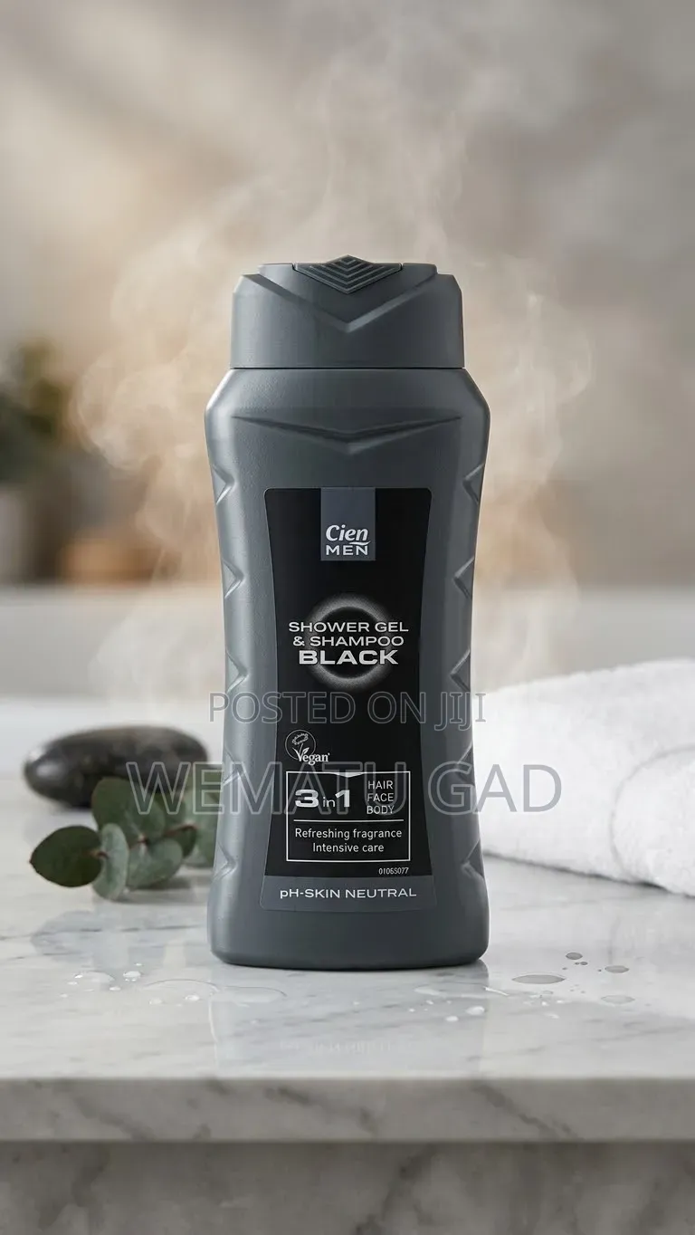 Cien Men Shower Gel and Shampoo (BLACK)