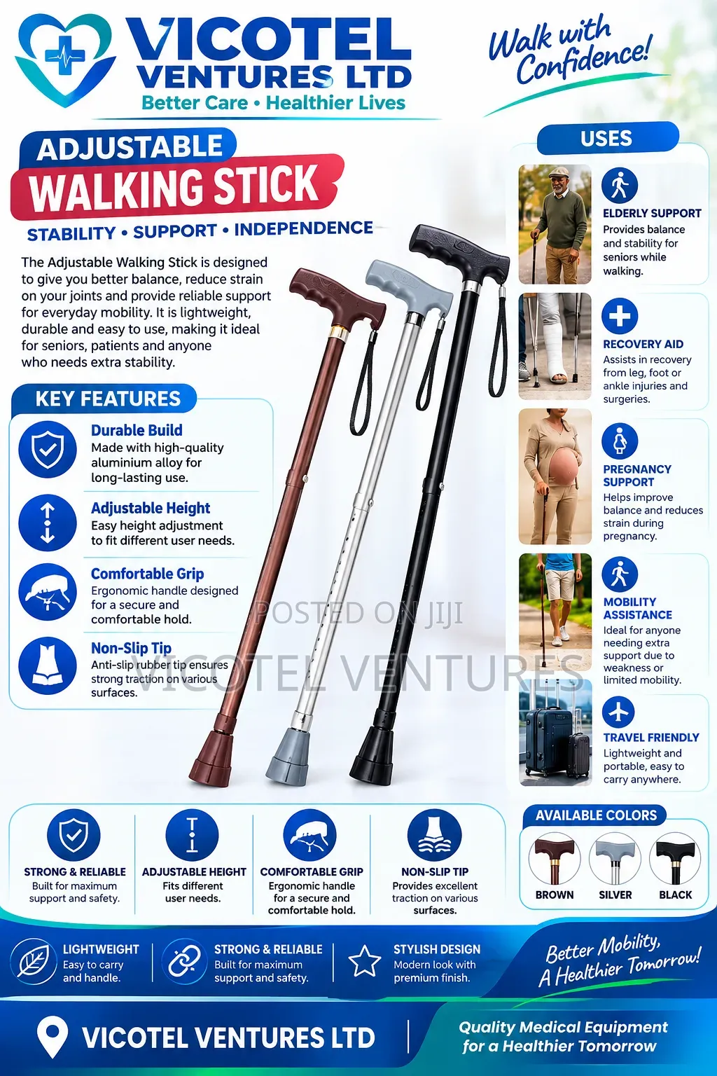 Adjustable Walking Stick
