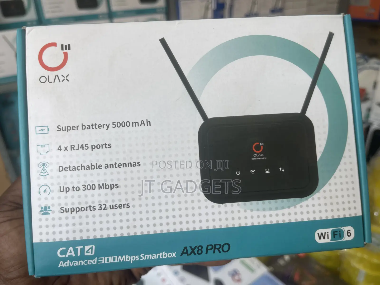 OLAX AX8 PRO 4G Wi-Fi 6 Router, 4 Gigabit Ports