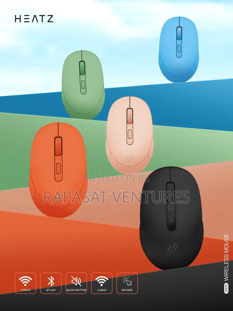 Heatz Wireless + Bluetooth Mouse Zm25
