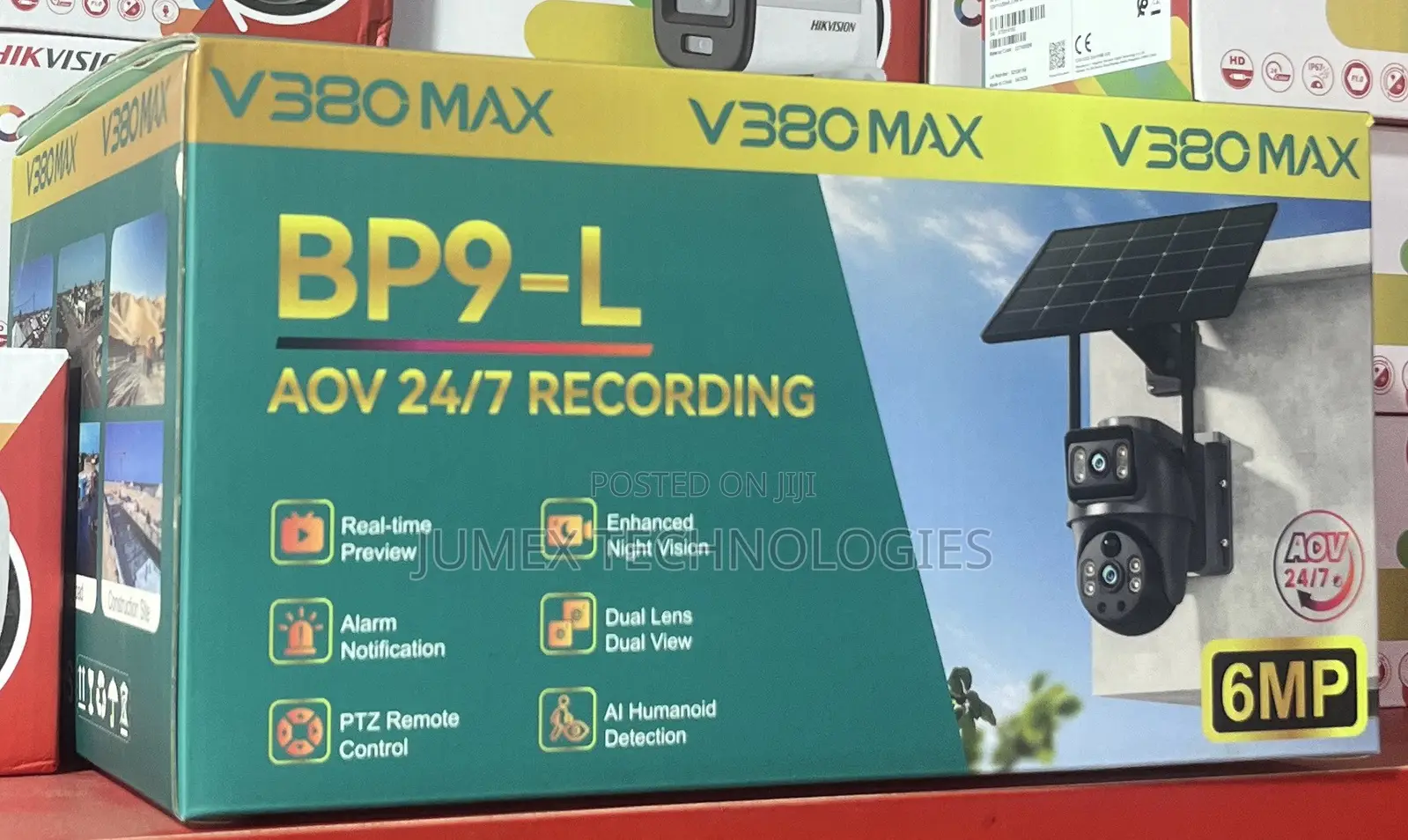 Solar Camera Bp9-L Aov 24/7 Recording V380 Max 4g 6mp