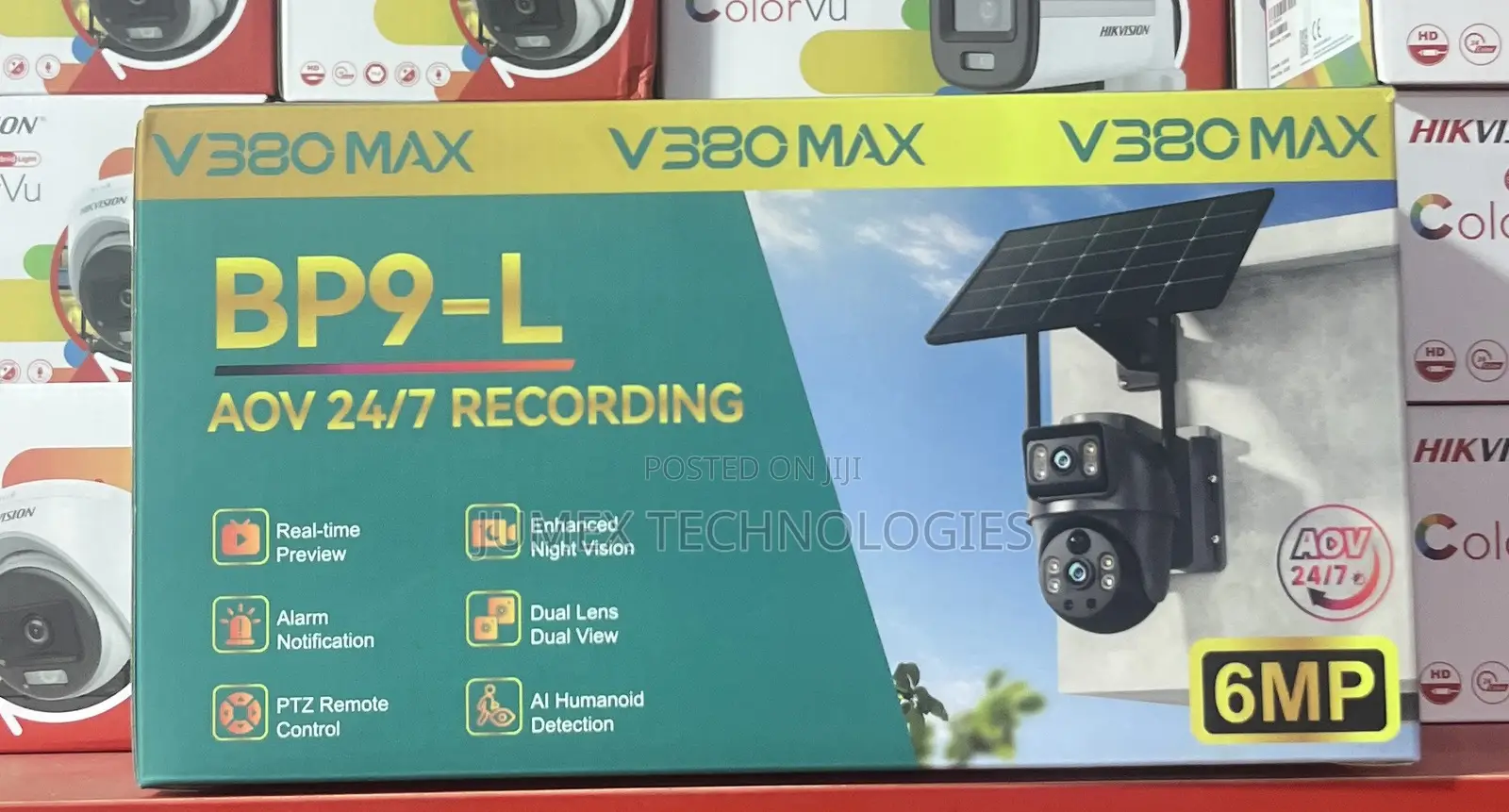 Solar Camera Bp9-L Aov 24/7 Recording V380 Max 4g 6mp